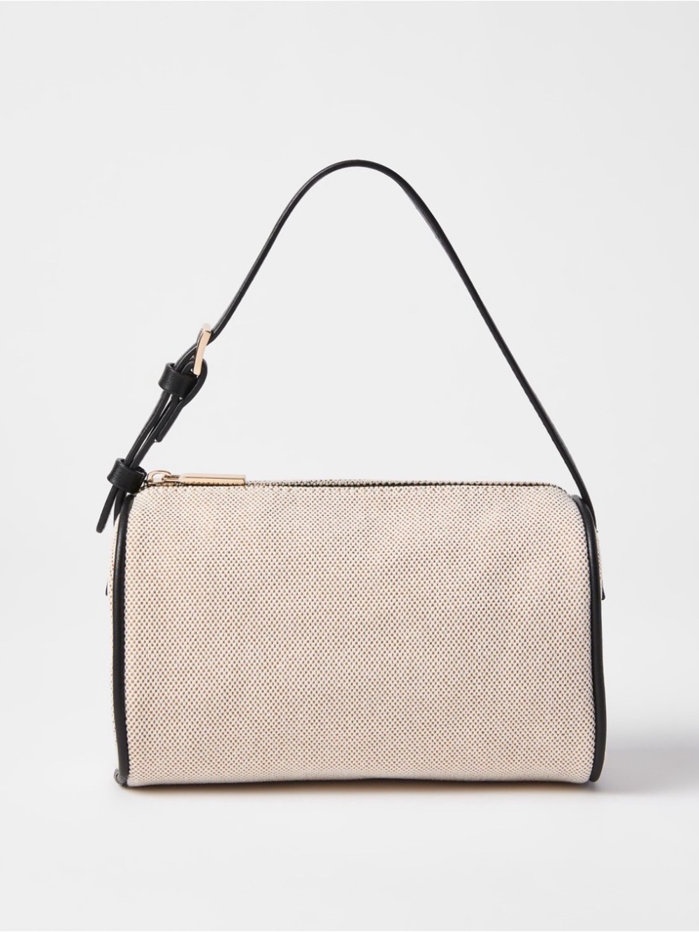 NWOT LOFT Mini Canvas Shoulder Bag with Black Trim